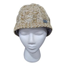 The North Face Cable Knit Beanie Hat Gorpcore Outdoor Streetwear Neutral Brown