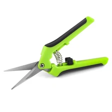 Green Ergonomic Spring Action Scissors Craft Shears with Stainless Steel Blades