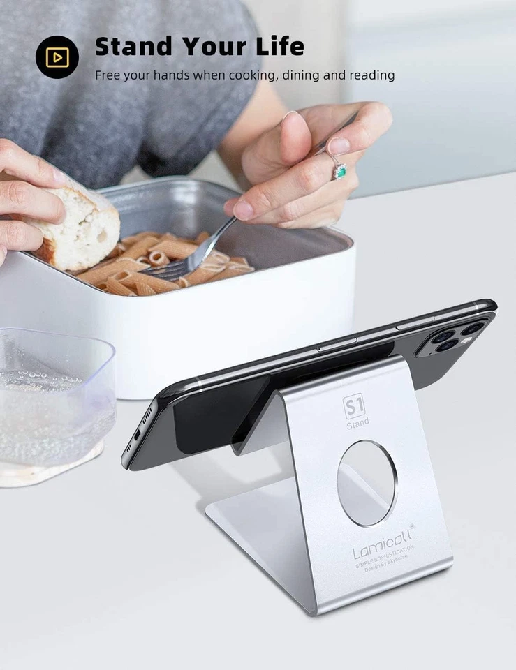 Lamicall Cell Phone Stand, Desk Holder Cradle, Compatible with Sliver  - Image 2 of 4