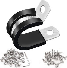 40PCS Cable Clamps, 3/4 Inch Stainless Steel Wire Clamp, P Clips for Wire Holder