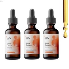 LUV Health Flow Drops Adaptogen Mushroom Blend Peach Watermelon Flavor 1oz