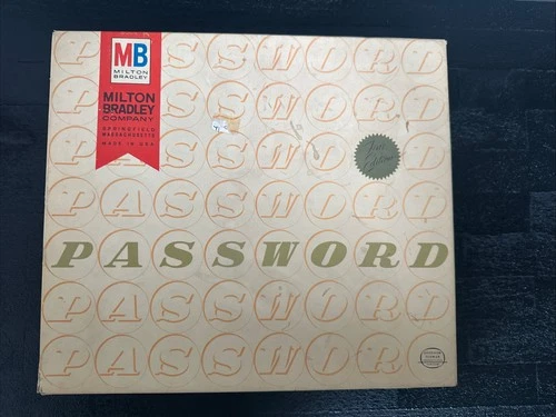 Vintage Password Fine Ed Board Game Milton Bradley 1963 #5601 Used Good