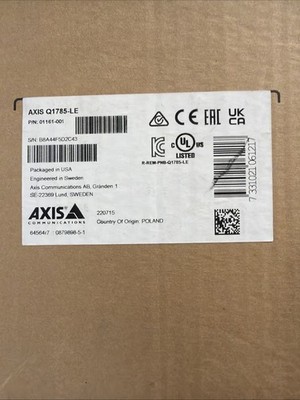 Axis Q1785-LE Bullet Network Security Camera - New Open box - Never Unpacked