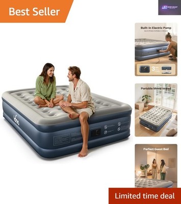 Luxus King Size aufblasbare Luftmatratze mit integrierter Pumpe - 3 Minuten Setup