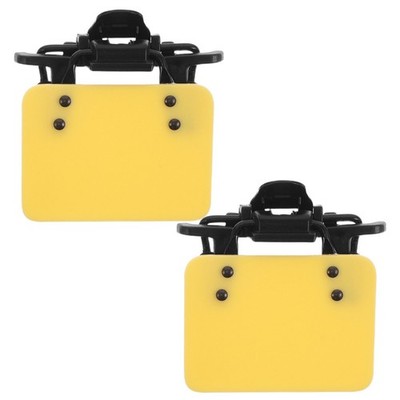 2Pcs Adjustable ABS Shooting Eye Blinder for Sports Yellow Durable Clip on