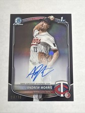 2025 1st Bowman Chrome True Black Refractor Andrew Morris Auto 4/10 RC SSP Twins