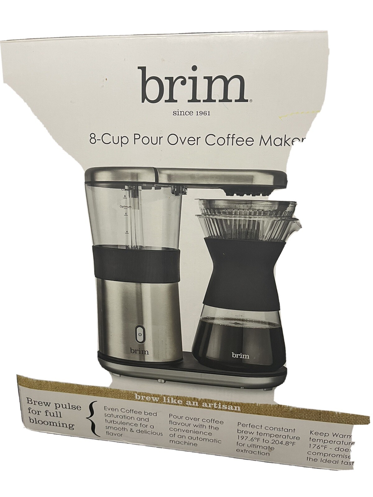 Brim 8 Cup Pour Over Coffee Maker Model 