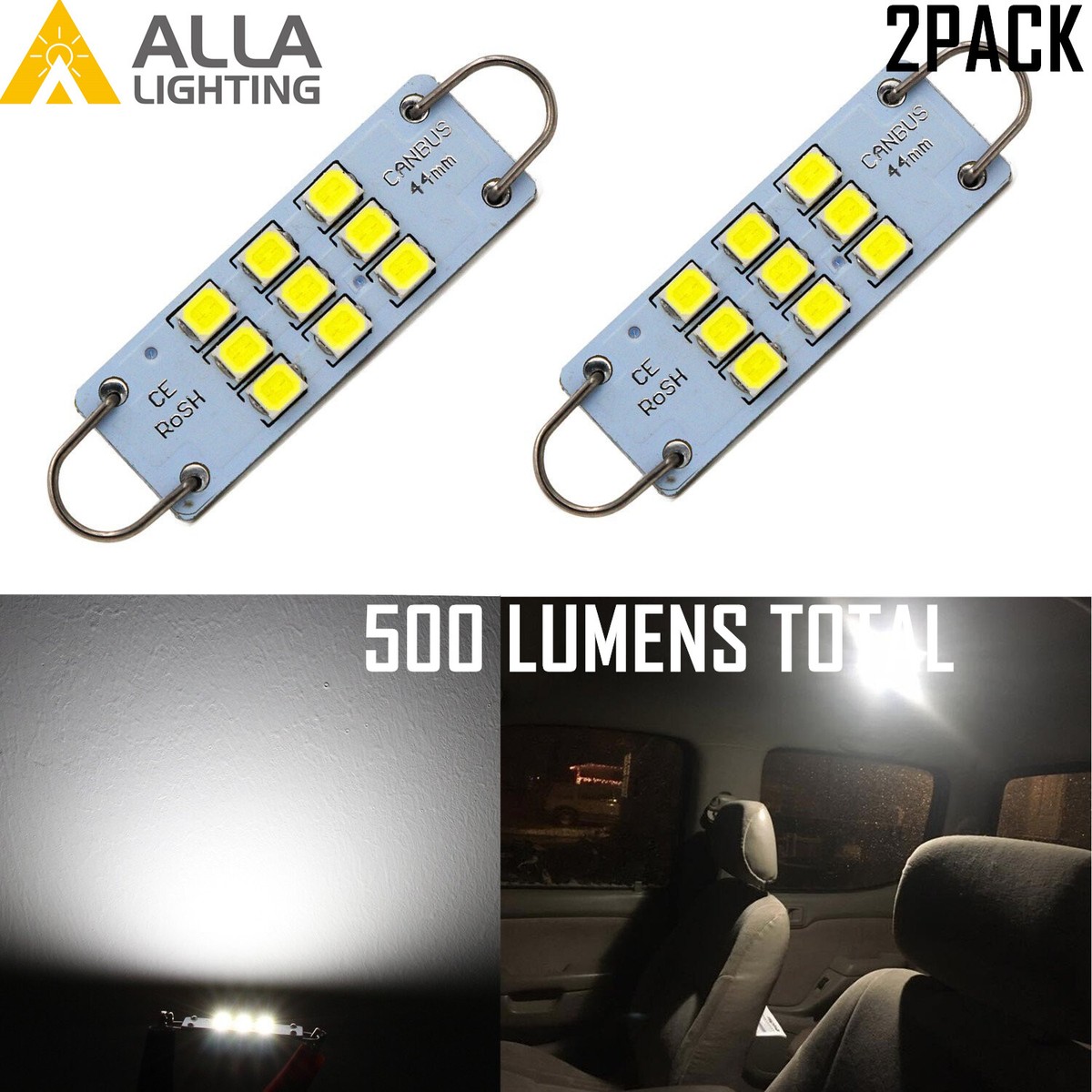 Universal Piece of 4 T10 5050 24SMD Car Interior LED Festoon Light Panel Kit | UK
