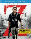 World War Z (Blu-ray + DVD + Digital HD), USED-Good,
