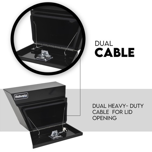Pair of Undertray Toolbox in Steel Aluminium Under Tray Underbody Tool Box UTE - Picture 80 of 85