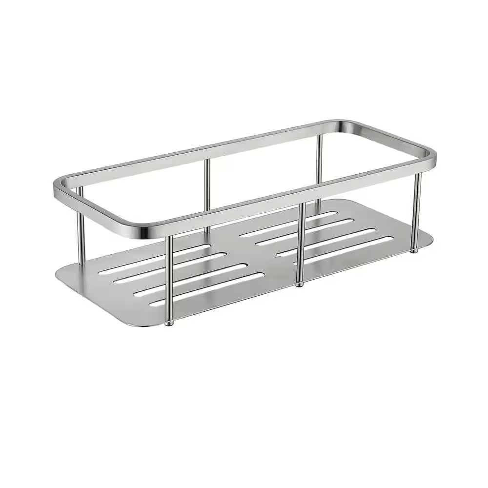 Bathroom Organizer Stainless Steel Shower Caddy/Basket in Brushed Nickel