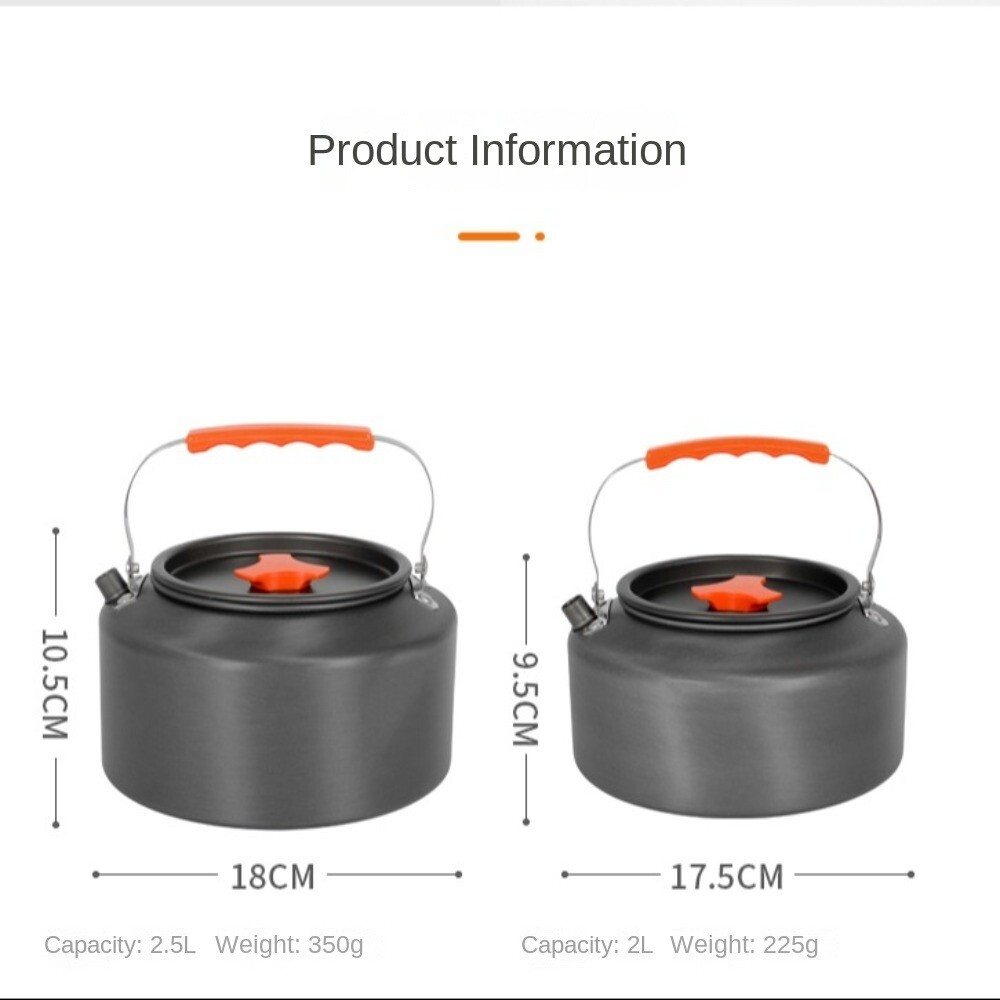 1.1L/1.6L/2L/2.5L Camping Teapot Kettle Outdoor Kettle Indoor Outdoor ...