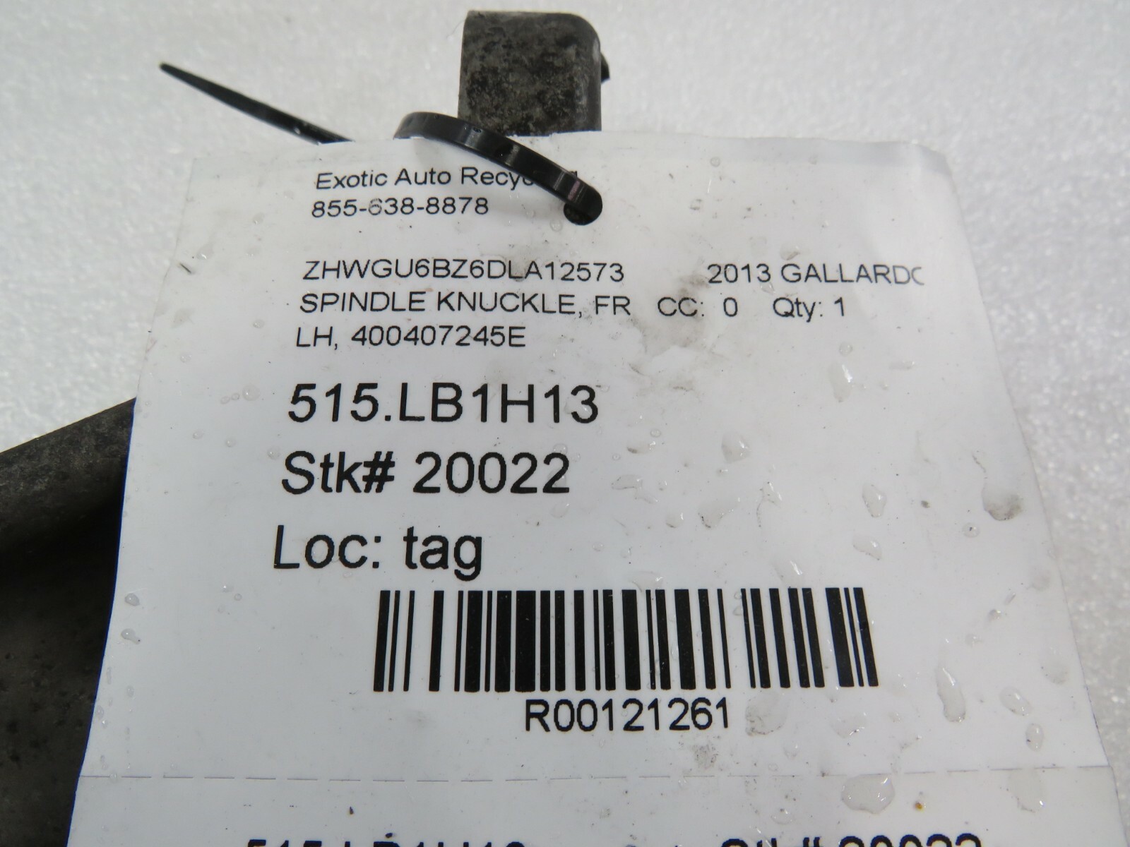 Lamborghini Gallardo, LH, Left, Front Spindle Knuckle, P/N 400407245E