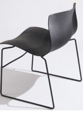 Original Knoll / Vignelli Black Handkerchief stackable chair