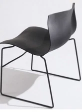 Original Knoll / Vignelli Black Handkerchief stackable chair