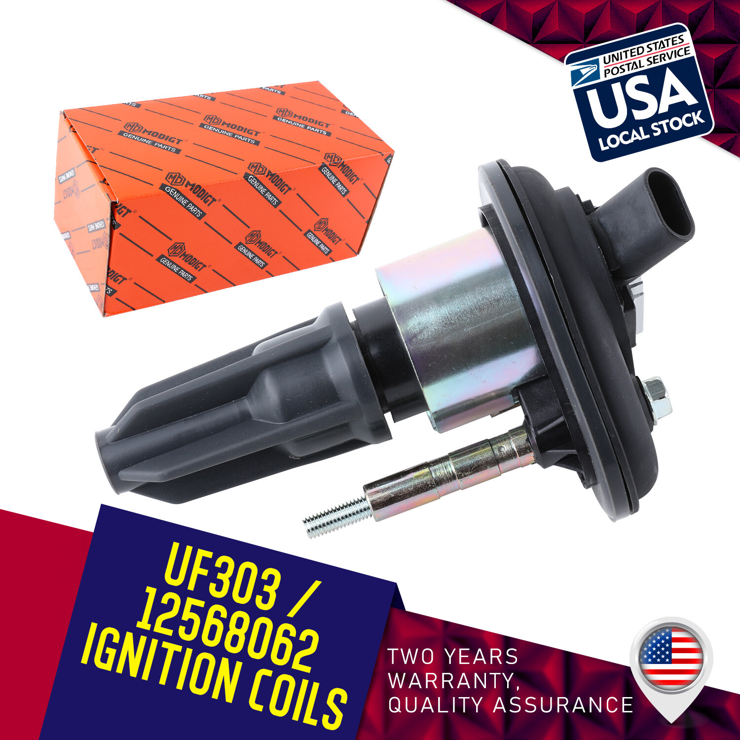 OEM Replacement Ignition Coil for Chevy Trailblazer GMC Envoy 4.2L UF303 MODIGT 1X