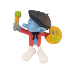 Peyo Smurf Painter 2011 Happy Meal McDonalds Toy PVC Figure