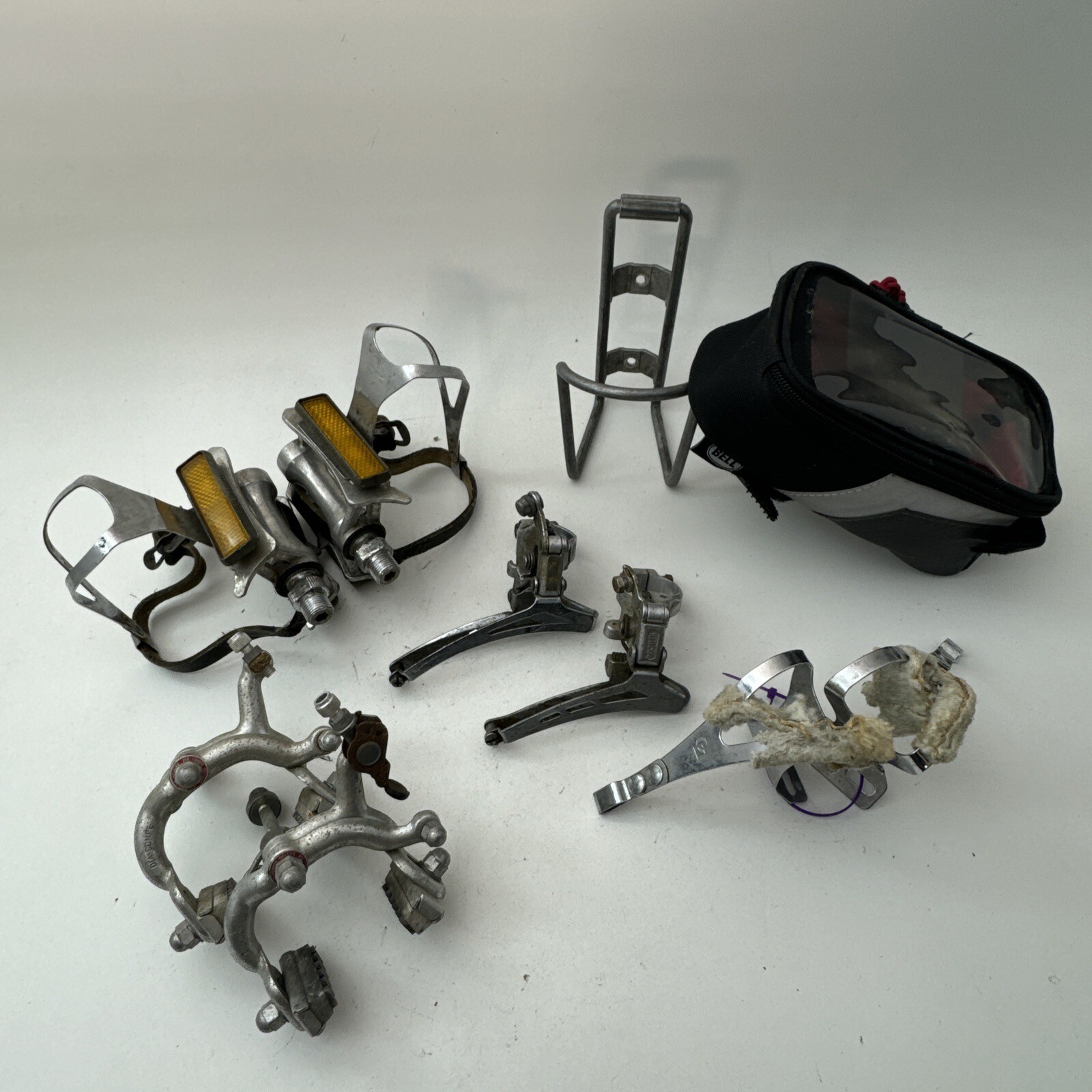Vintage Road Bike Parts LOT Dia Compe SR Sakae 9/16 in Shima