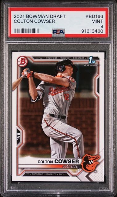 2021 Bowman Draft - #BD-166 Colton Cowser (RC) PSA 9