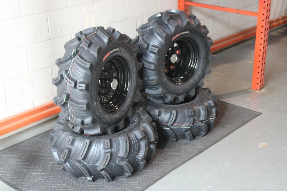 YAMAHA BIG BEAR 400 SRA 26" EXECUTIONER ATV TIRE- ITP BLACK ATV WHEEL KIT SRAD - Image 3 of 4