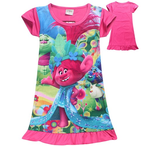 NEW Girl Pyjamas Pajamas Paw Patrol Trolls PJ Mask Sofia Nightie Dress 3-8 Years - Picture 13 of 20