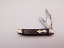 Vintage Hibbard Spencer Bartlett Knife Bone True Value Shield 2 Blade