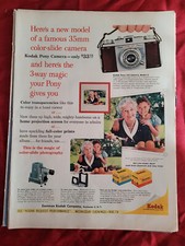 VTG Magazine Ad 1955 Original KODAK 35 MM Color-Slide Pony Camera 33.75