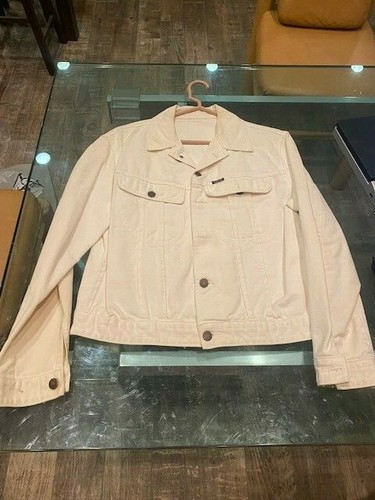 denim jacket white vintage amco small 
