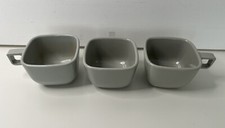 Lot Of 3 Arrowhead Ever Ware Made in USA Gray Square Coffee Cups Mug Camping 6-P
