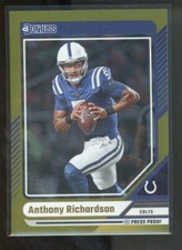 2024 Panini Donruss ANTHONY RICHARDSON #120 Gold Press Proof /50 Colts