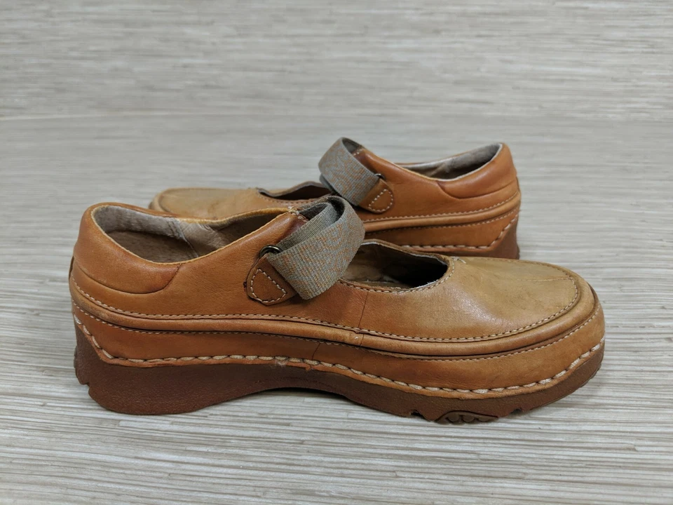 Женские коричневые кожаные туфли Teva размер США 6 ЕВРО 37 Kira Mary Jane плюс шлепанцы - Изображение 3 из 4