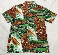 Vintage Aloha 70s polyester Hawaiian shirt medium