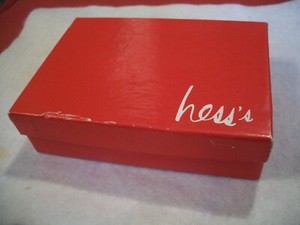 Vintage Collectable Hess's Red Jewlery Box Empty !
