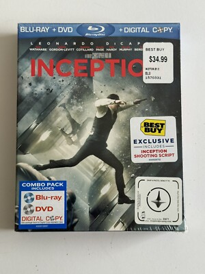 INCEPTION - NEW SEALED BEST BUY EXCLUSIVE BLU-RAY w/ SHOOTING SCRIPT 2010 MINT!