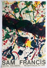 Sam FRANCIS, Métaphysique du vide II, 1986. Affiche originale en lithographie