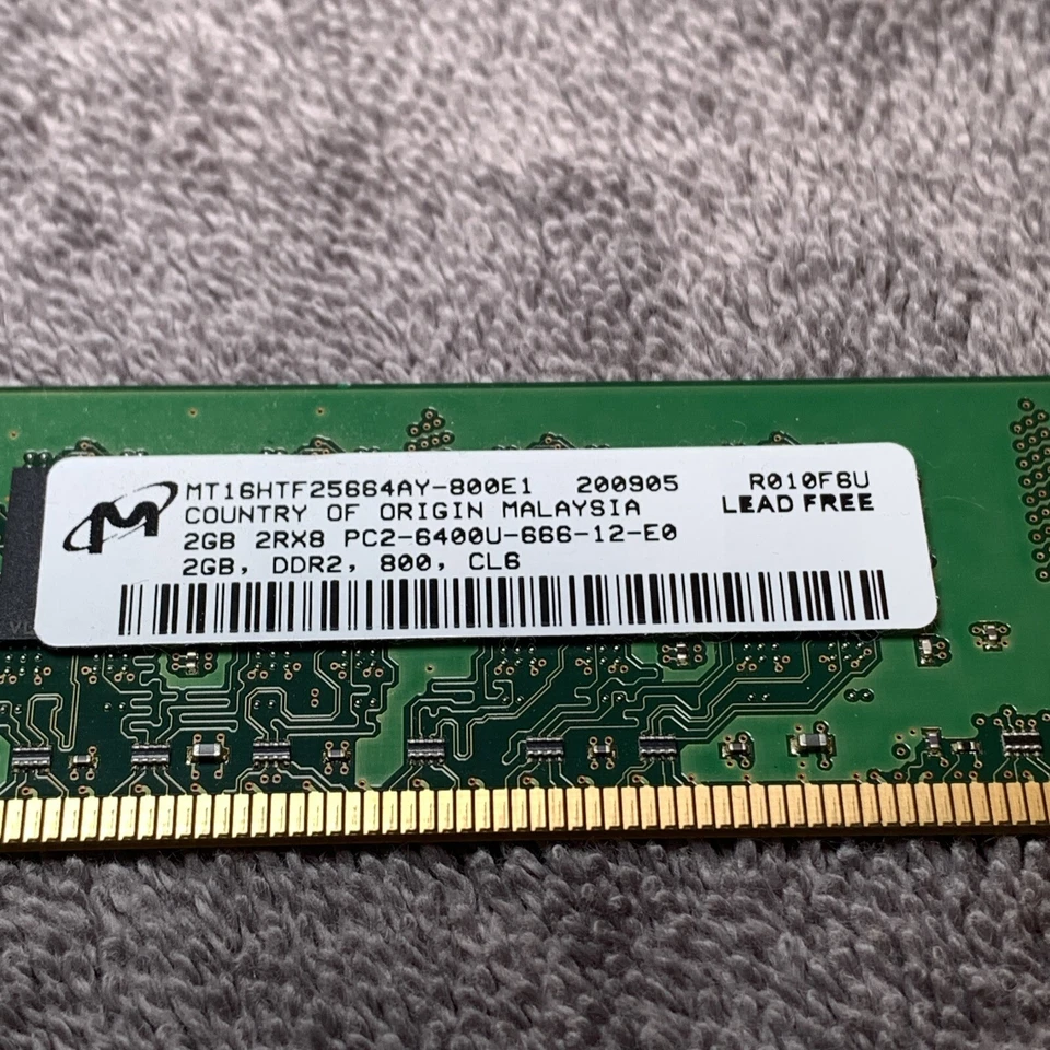 4Gb Kit 2- 2GB DDR2 DDRII RAM PC-6400U 800MHz MATCHED MODULES - Image 3 of 4