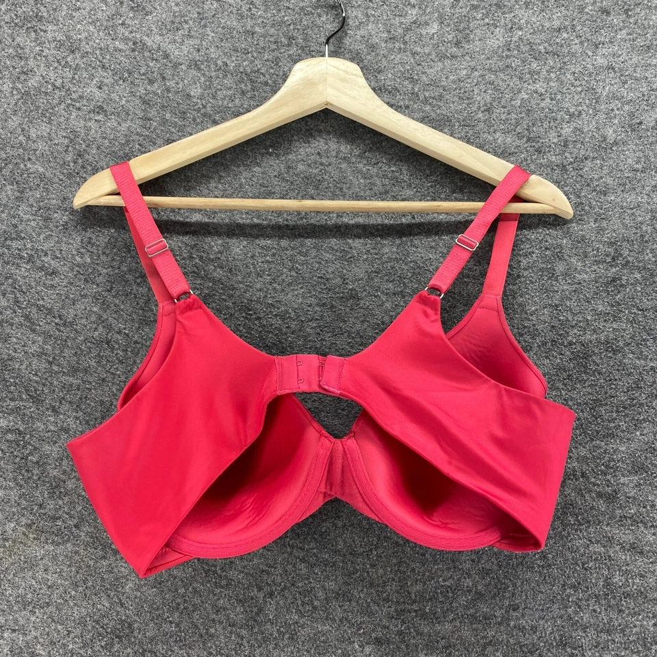 Sujetador Bralette Lilyette Mujer 38C Rosa Con Aros Opaco Push Up Gancho y Ojo Sólido Foto 2 de 4