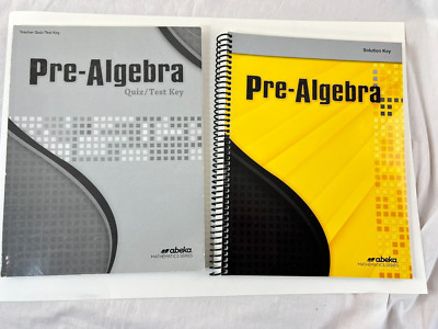 ABeka Pre-Algebra Solution Key and Teacher Key Third Edition ~ CLEAN PAGES