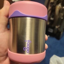 Thermos Foogo Food Jar Vacuum Insulated Stainless Steel 10 Ounce Pink Purple