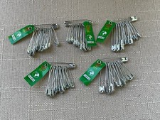 Lot of 60 Safety Pins Silver Tone Tailoring Pins Stitching Craft Clothes Pins