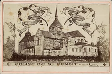 France, Saint Benoit sur Loire, Benedictine Abbey of Fleury Vintage Albumen Pri
