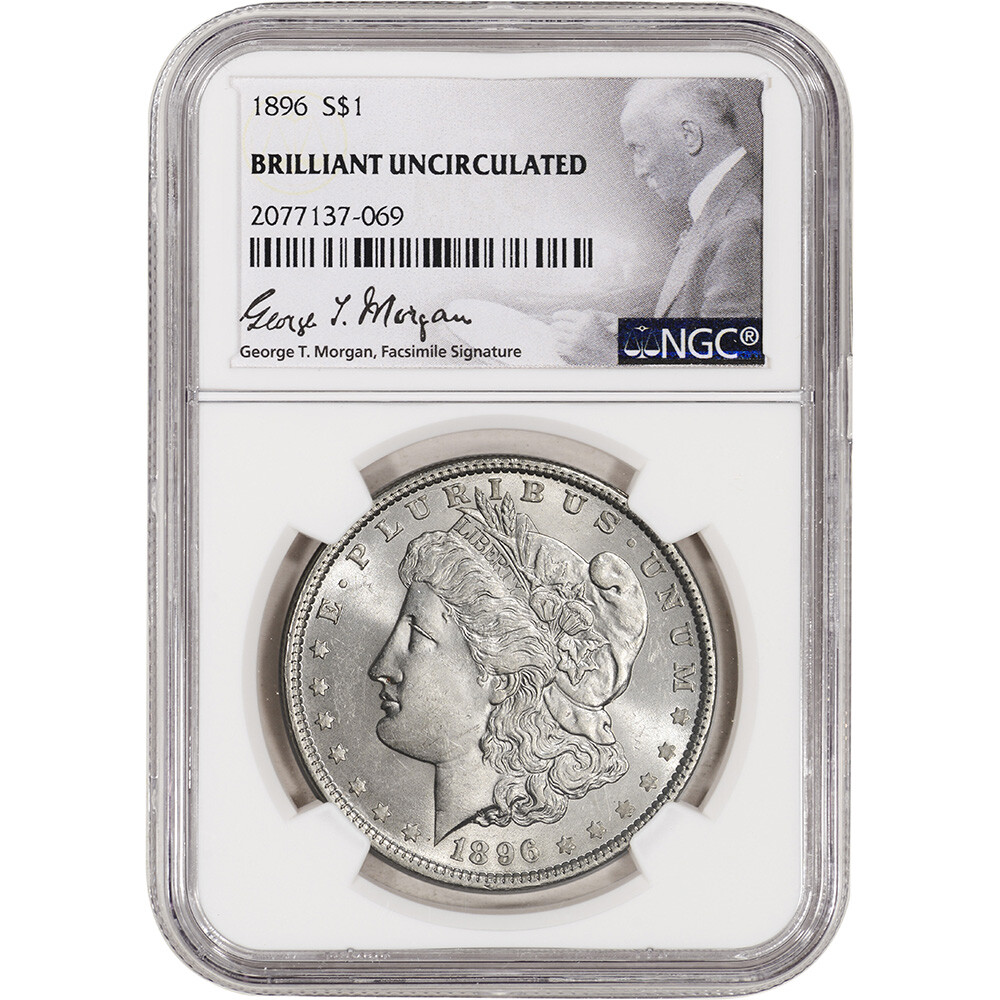 1896 US Morgan Silver Dollar $1 - NGC Brilliant Uncirculated | eBay