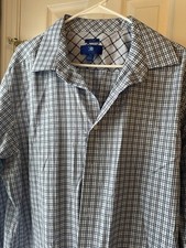 Egara Men's Non Iron Classic Fit Blue LONG SLEEVE Dress Shirt Size XL