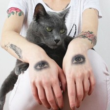 Eyes Temporary Tattoo Set of 2 - Realistic Eyes Temporary Tattoo / Eye Tattoo