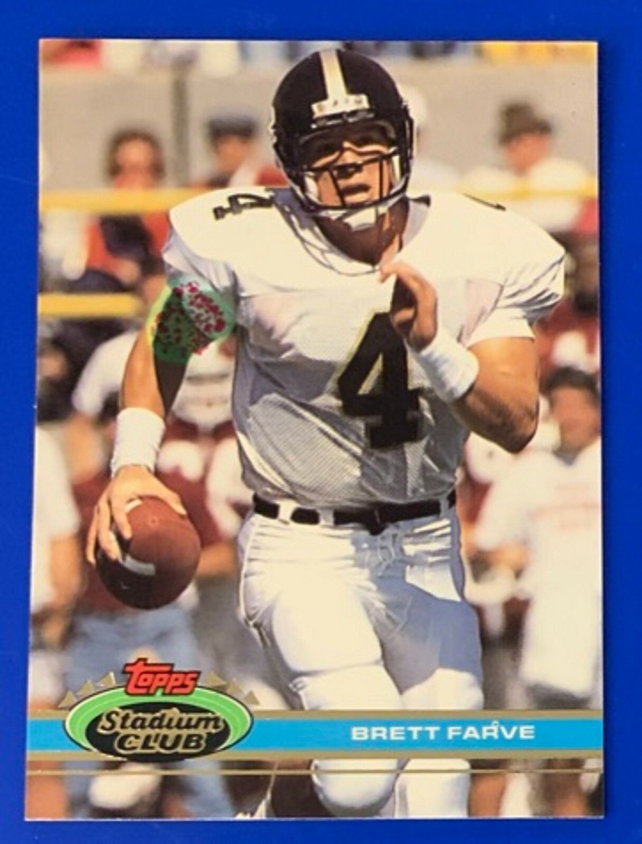 rare brett favre cards Here is an incredible card from easily one of my all time favorite football subsets: The 2006 UD Exquisite Materials Signatures!  With each true 1/1 featuring a game worn NFL Top Six Brett Favre Rookie