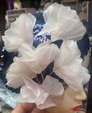 vintage 1940s silk baby pink chiffon wispy flowers 1 spray Japan