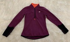 New Balance Impact Thermal Shirt Womens Sz Small Purple 1/4 Zip Pullover Fleece