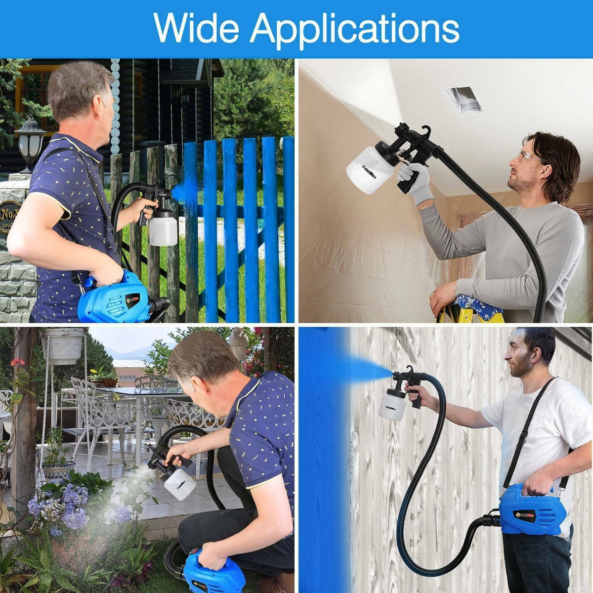 800ML Handheld Electric HVLP Paint Spray Gun Machine 650W Sprayer Home DIY  Tool | eBay