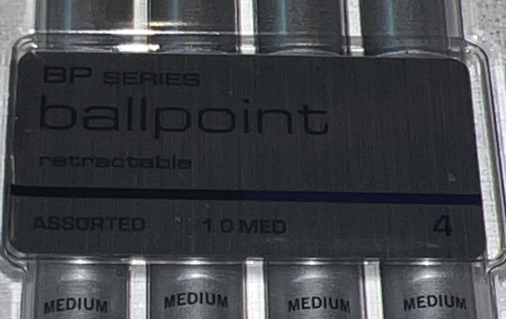 TUL Ballpoint Pens, Med Point, 1.0 mm, Blue & Black ink 2 each (4 Pack