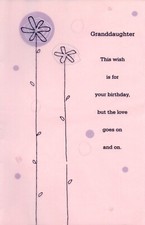 Wonderful Loving BIRTHDAY Card FOR GRANDDAUGHTER   American Greetings  Envelope